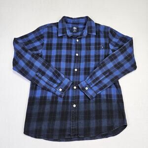 Stussy Y2K VTG Rare Plaid Flannel Shirt Mens M Hombre Buffalo Blue Skater 90s